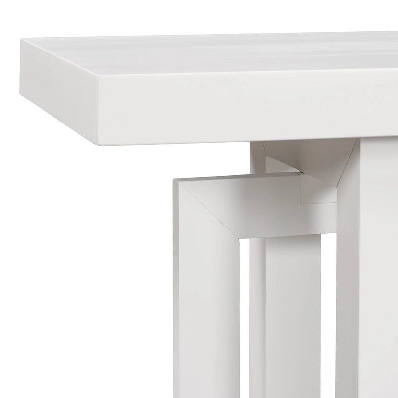 Console contemporaine avec plateau en bois, Table d'entrée extra longue pour entrée, couloir, salon, foyer