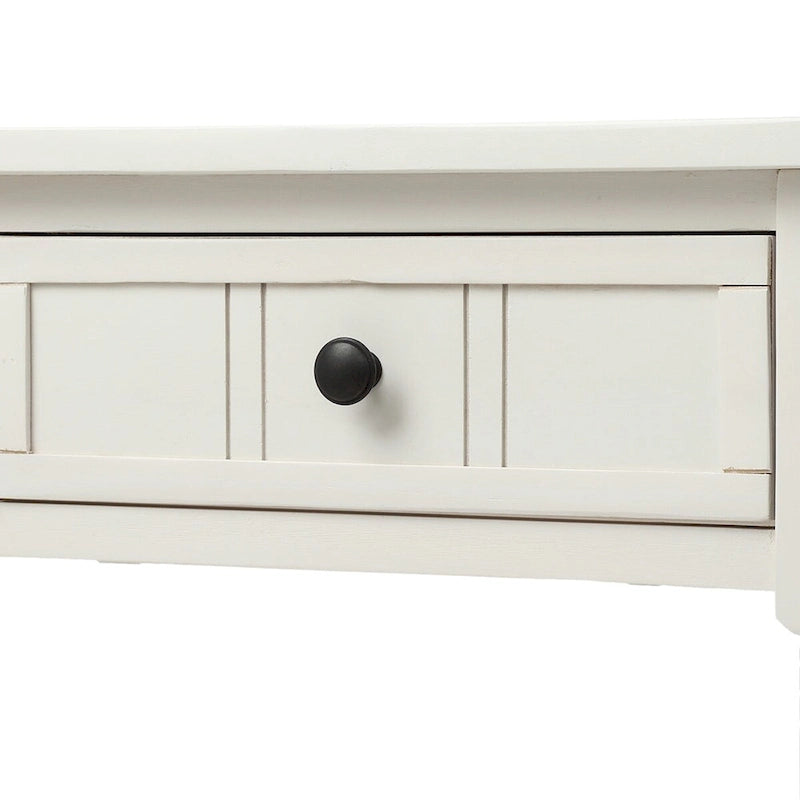 Console avec deux tiroirs et étagère inférieure