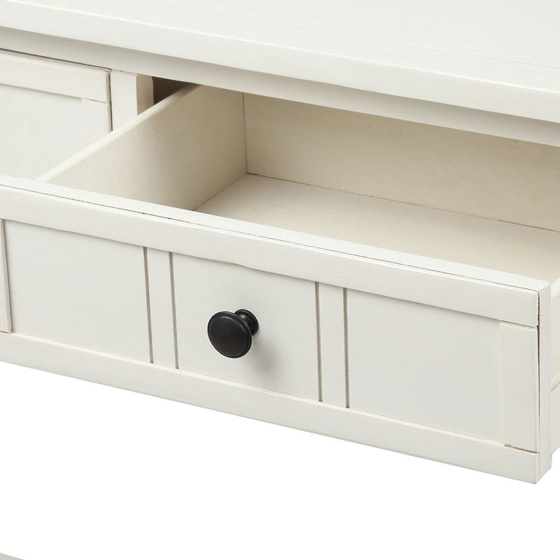 Console avec deux tiroirs et étagère inférieure