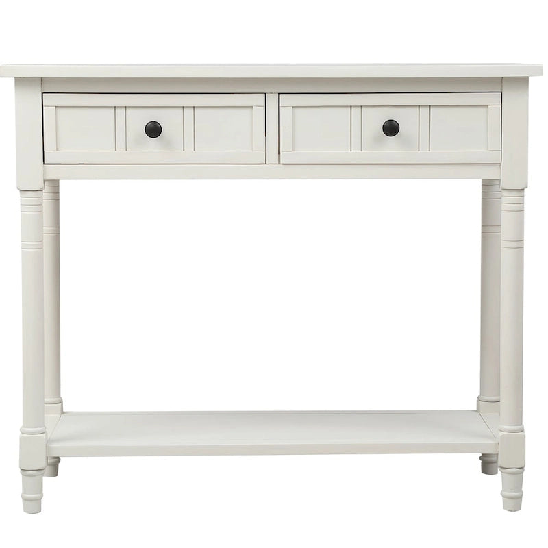 Console avec deux tiroirs et étagère inférieure
