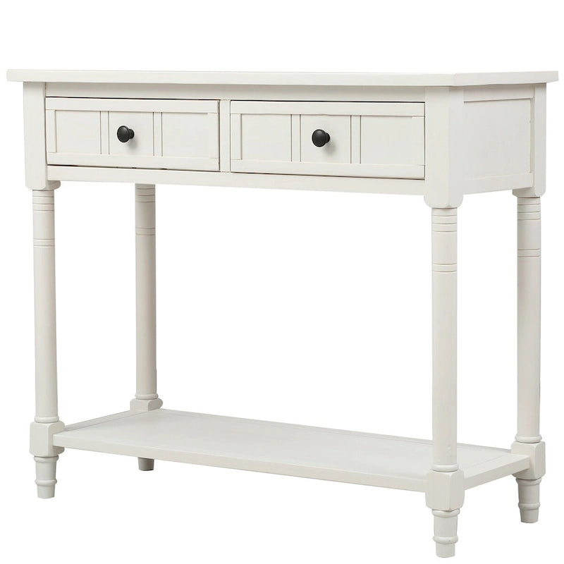 Console avec deux tiroirs et étagère inférieure