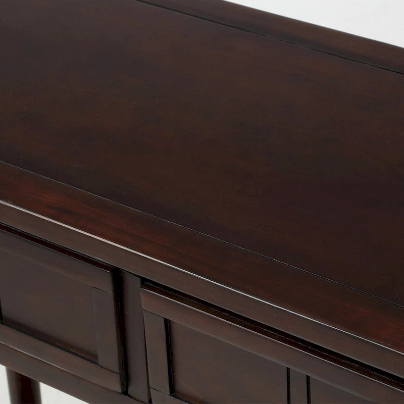 Console avec deux tiroirs et étagère inférieure