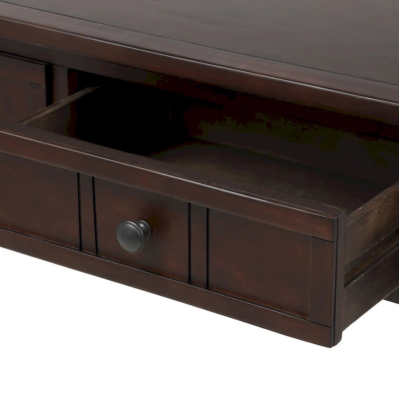 Console avec deux tiroirs et étagère inférieure