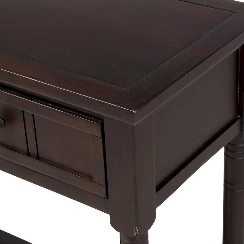 Console avec deux tiroirs et étagère inférieure