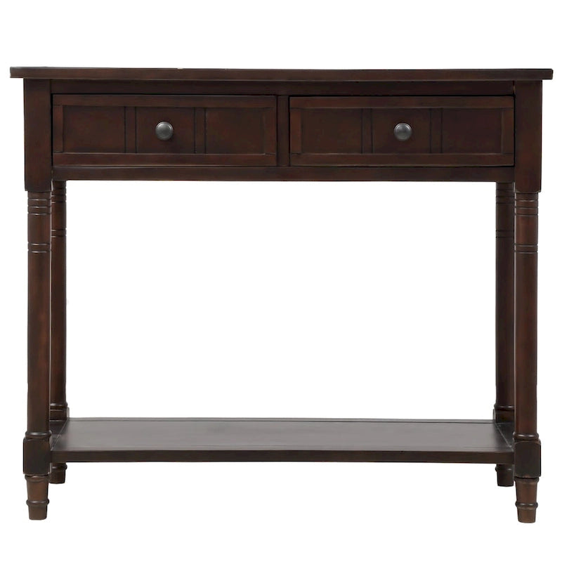 Console avec deux tiroirs et étagère inférieure