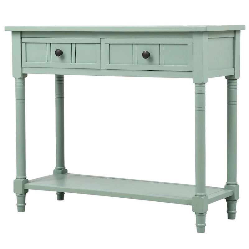 Console avec deux tiroirs et étagère inférieure