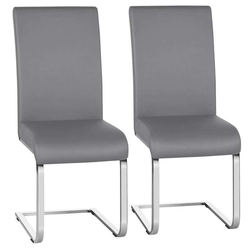 2 chaises de salle à manger à dossier haut rembourrées pour la maison