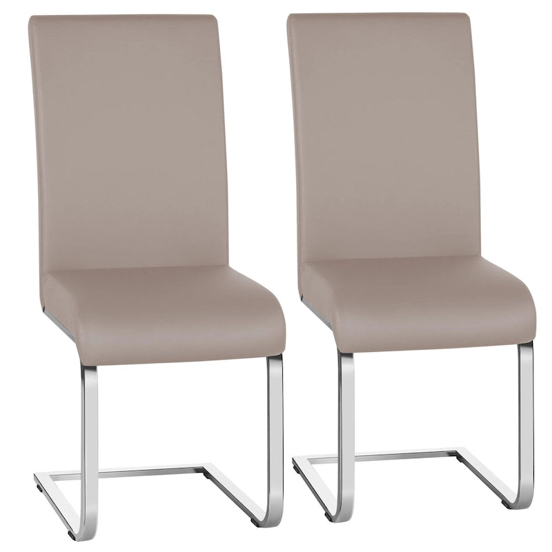 2 chaises de salle à manger à dossier haut rembourrées pour la maison