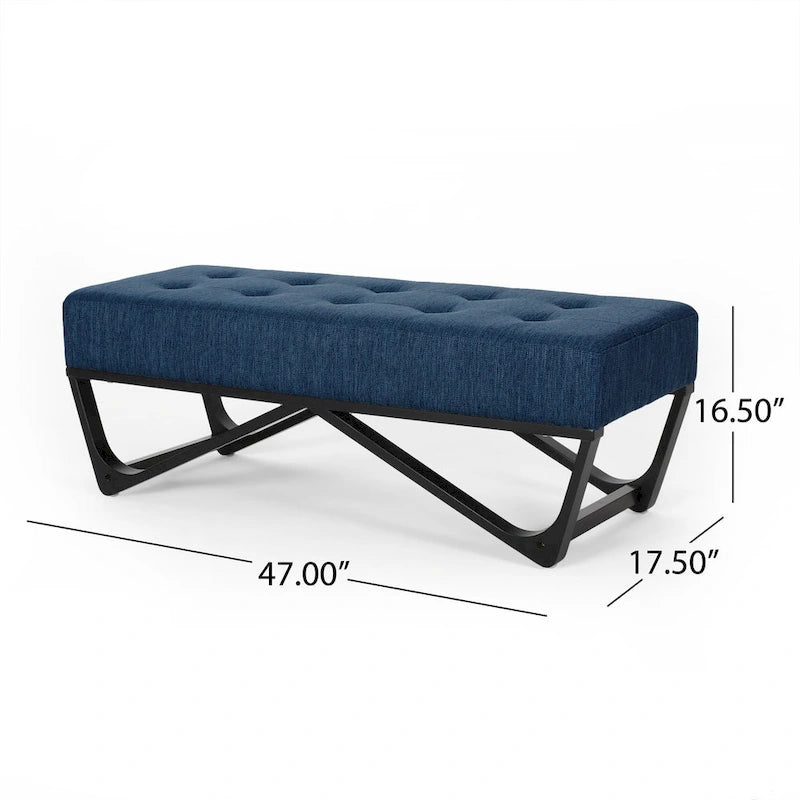 Banc ottoman en tissu contemporain par