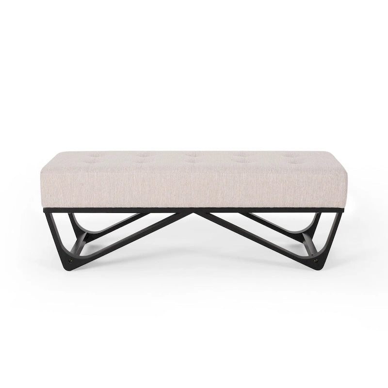 Banc ottoman en tissu contemporain par