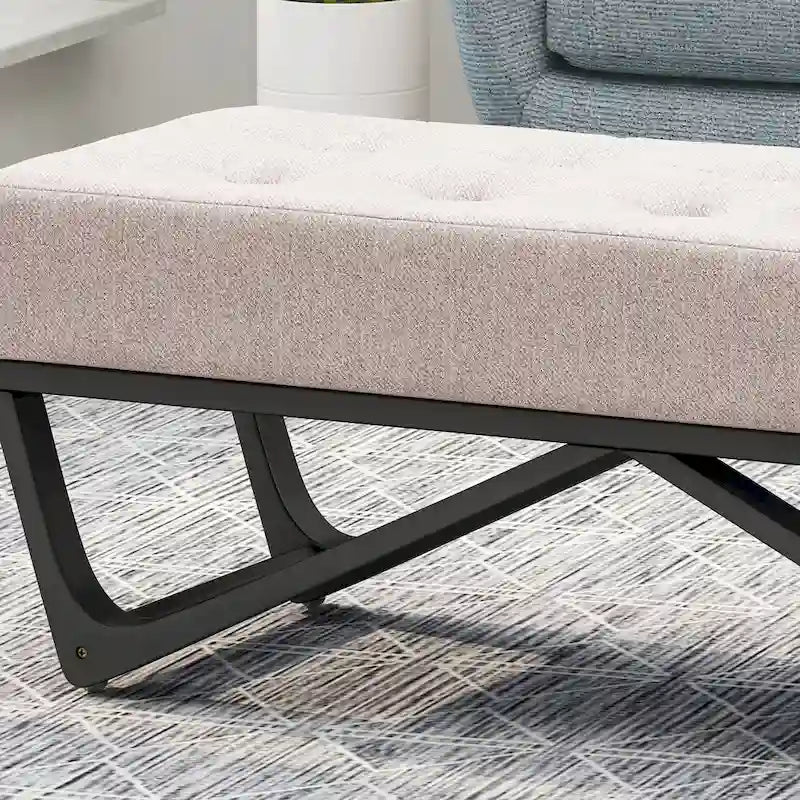 Banc ottoman en tissu contemporain par