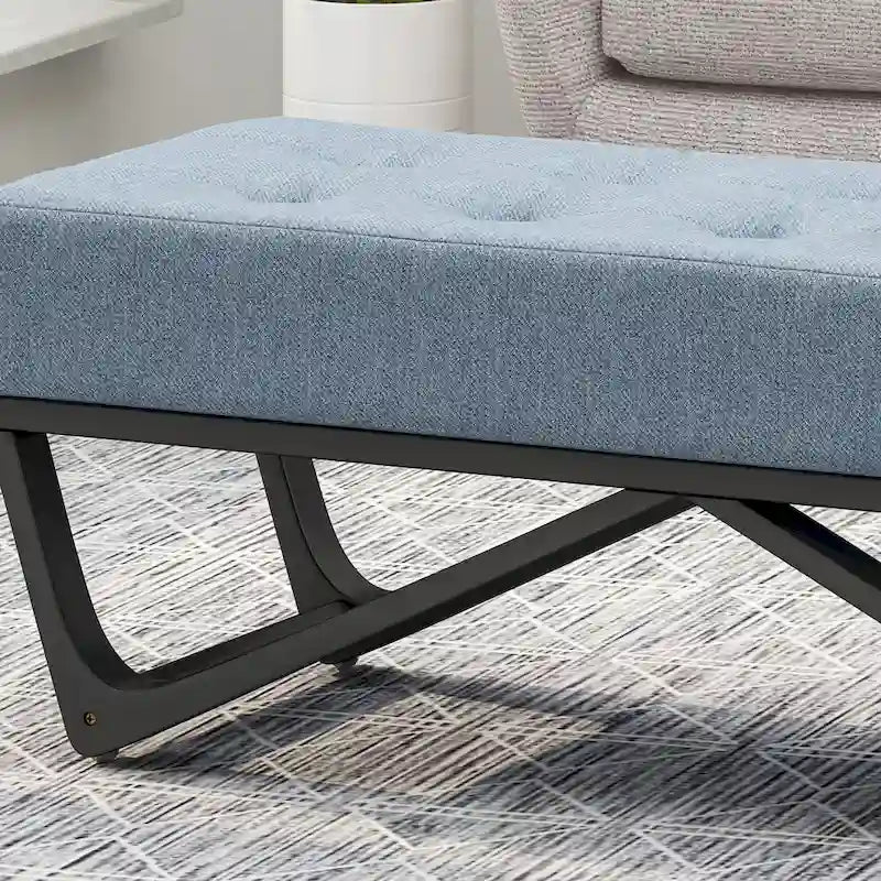 Banc ottoman en tissu contemporain par