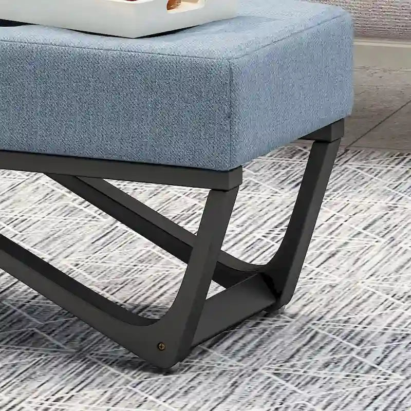 Banc ottoman en tissu contemporain par