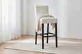 Tabourets de bar à haut dossier en similicuir blanc de 74 cm (lot de 2)