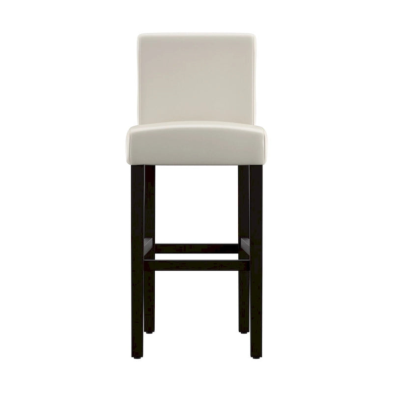 Tabourets de bar à haut dossier en similicuir blanc de 74 cm (lot de 2)