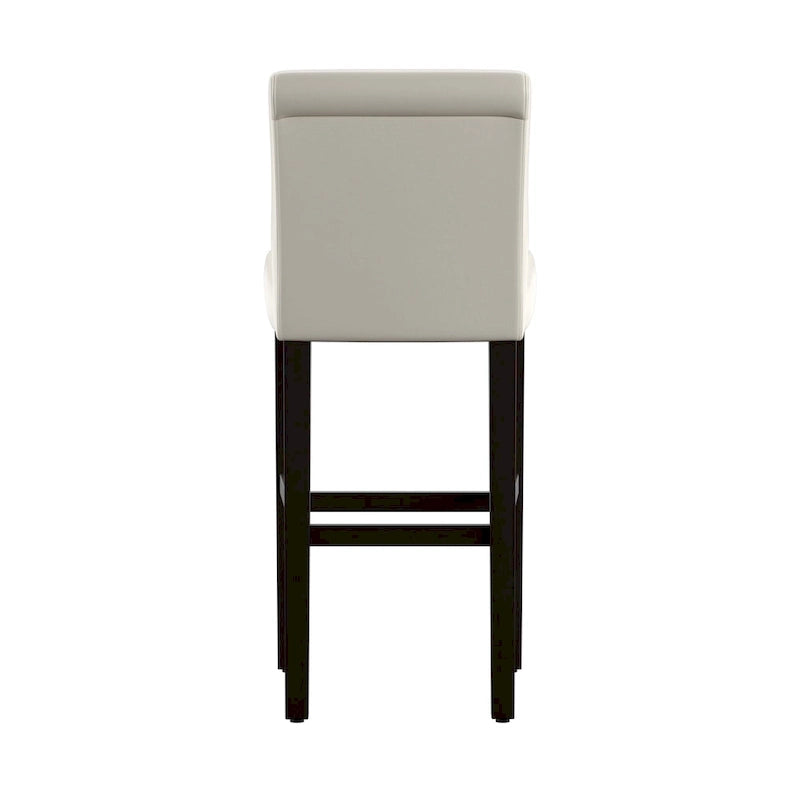 Tabourets de bar à haut dossier en similicuir blanc de 74 cm (lot de 2)