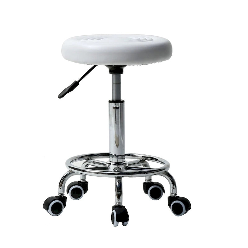 Chaise Tabouret de Salon à Roulettes Réglable Pivotant pour Tatouage, Massage, Soin du Visage, Spa, Tabouret de Bar