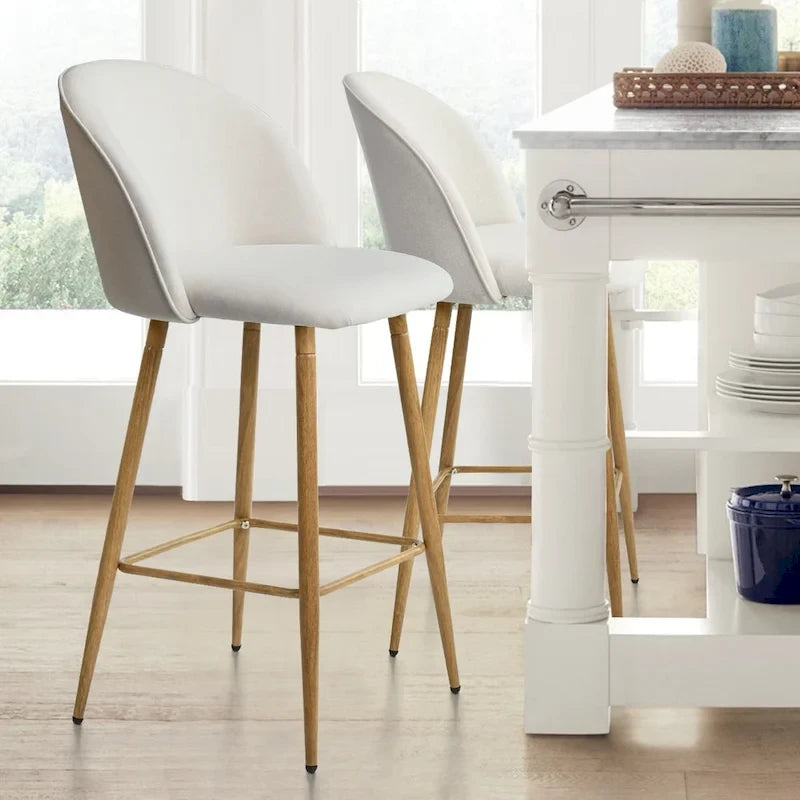 Tabouret de comptoir rembourré 26 po (ensemble de 2) - 37.6x16.7x16.7