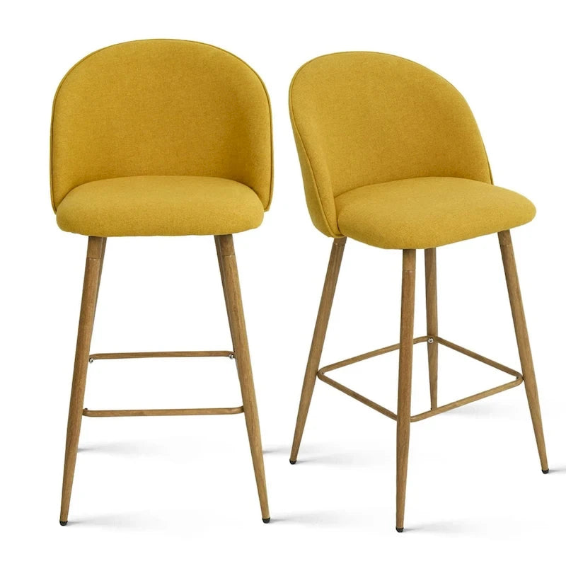 Tabouret de comptoir rembourré 26 po (ensemble de 2) - 37.6x16.7x16.7