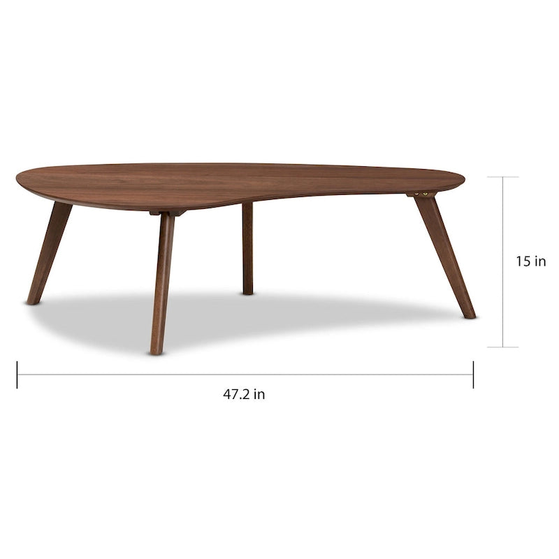Table basse Battrask finition noyer