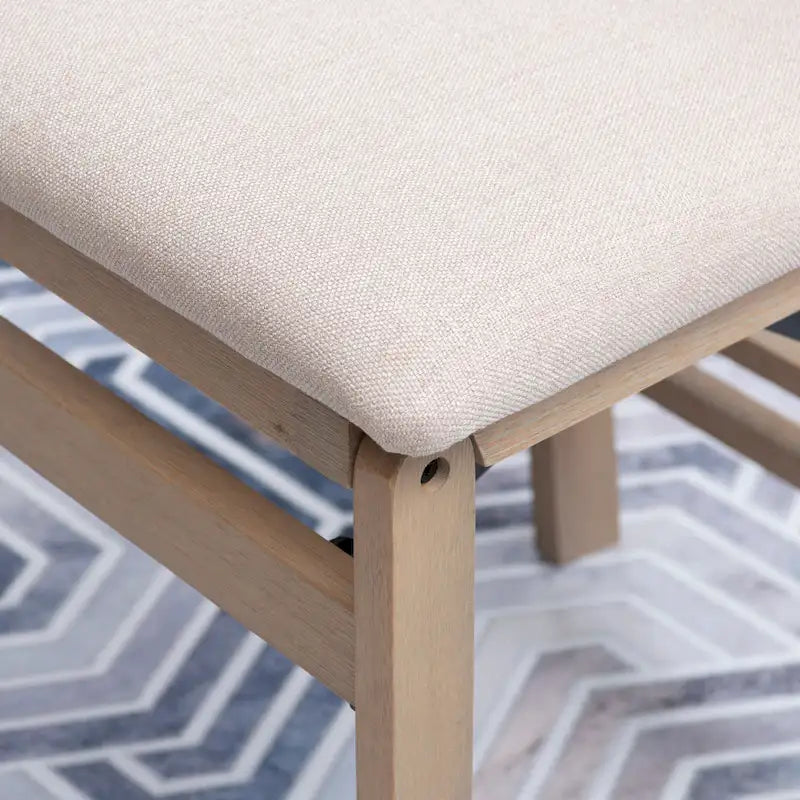 Chaise de salle à manger pliante en bois lavé gris Lesvos Mission (Lot de 2)