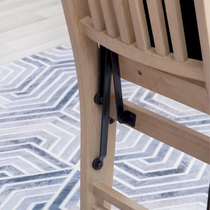 Chaise de salle à manger pliante en bois lavé gris Lesvos Mission (Lot de 2)