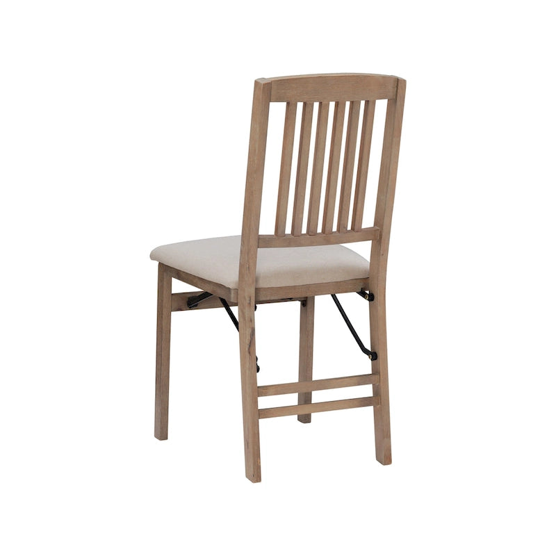 Chaise de salle à manger pliante en bois lavé gris Lesvos Mission (Lot de 2)