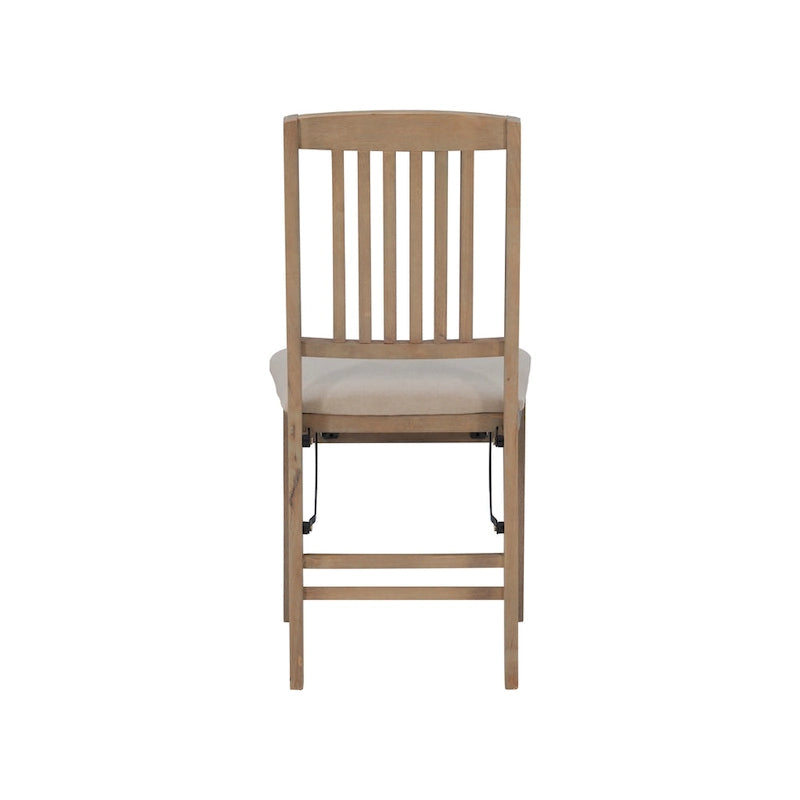 Chaise de salle à manger pliante en bois lavé gris Lesvos Mission (Lot de 2)