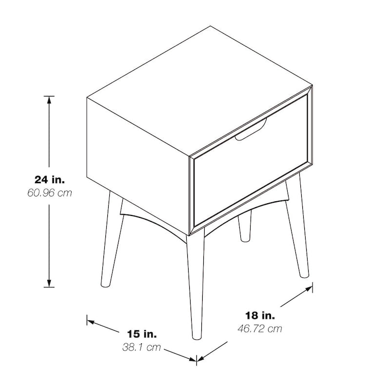 Table d'appoint Copenhague avec tiroir