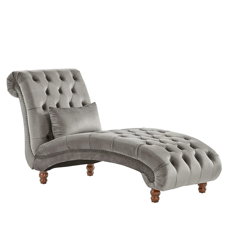Chaise longue capitonnée surdimensionnée par