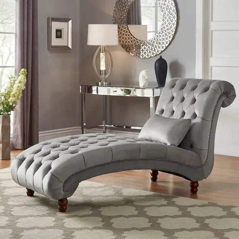 Chaise longue capitonnée surdimensionnée par
