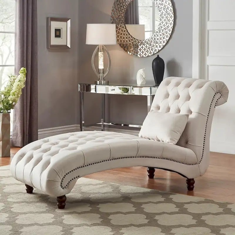 Chaise longue capitonnée surdimensionnée par