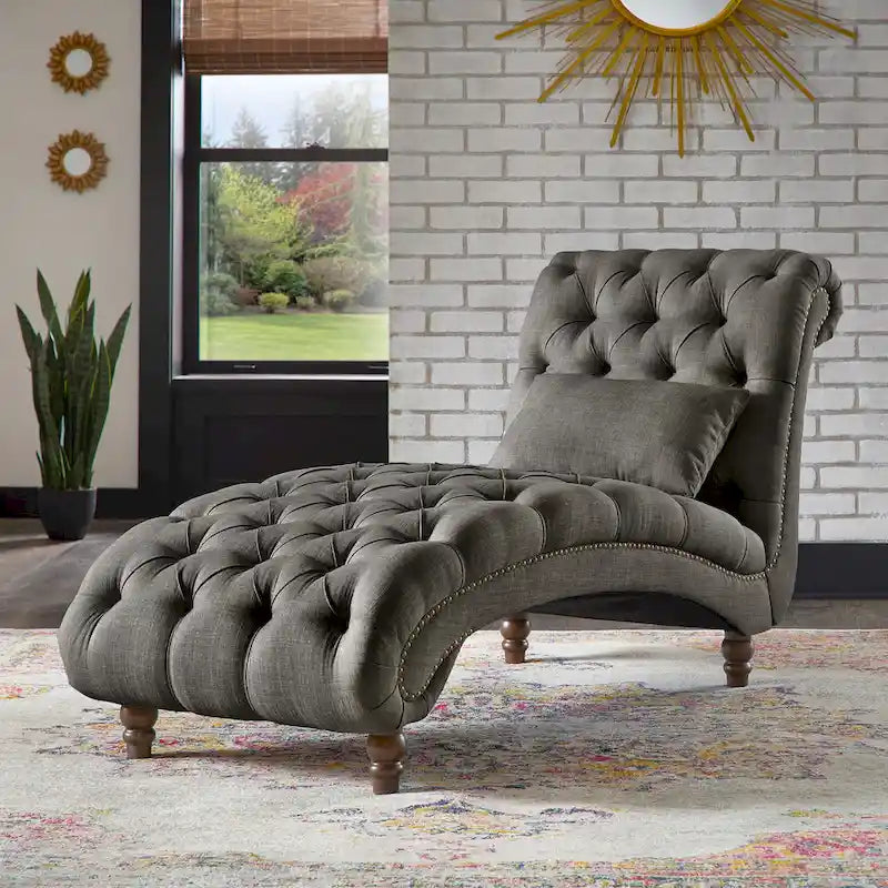 Chaise longue capitonnée surdimensionnée par
