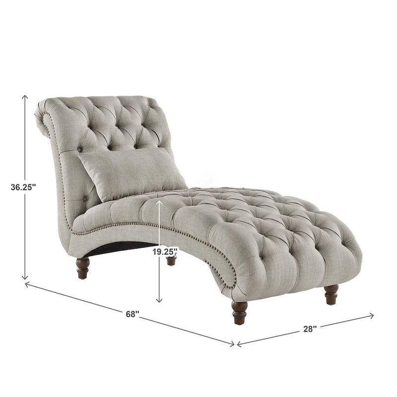 Chaise longue capitonnée surdimensionnée par