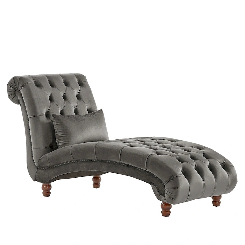 Chaise longue capitonnée surdimensionnée par