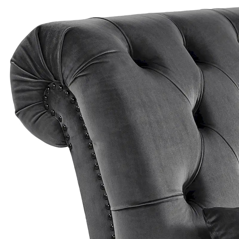 Chaise longue capitonnée surdimensionnée par