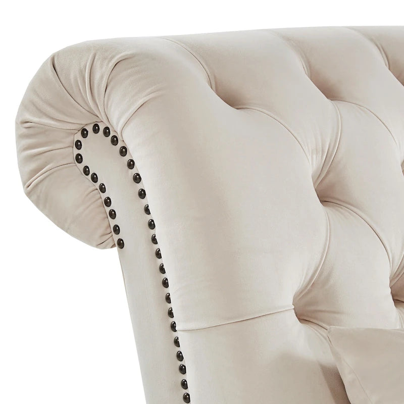 Chaise longue capitonnée surdimensionnée par