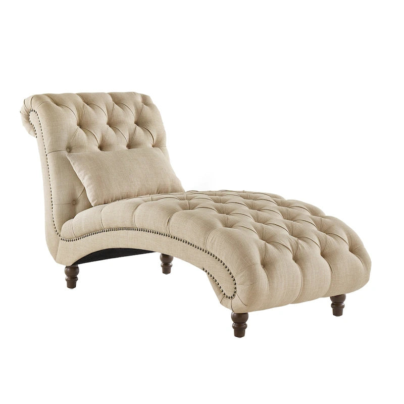 Chaise longue capitonnée surdimensionnée par