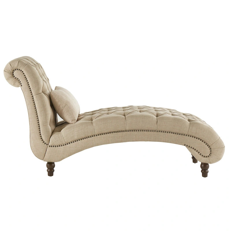 Chaise longue capitonnée surdimensionnée par