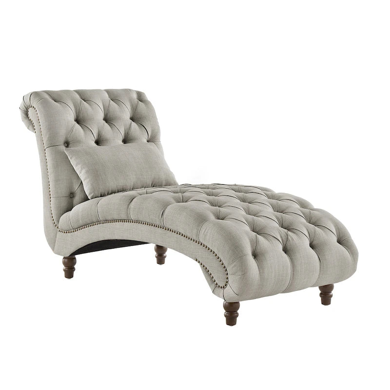 Chaise longue capitonnée surdimensionnée par