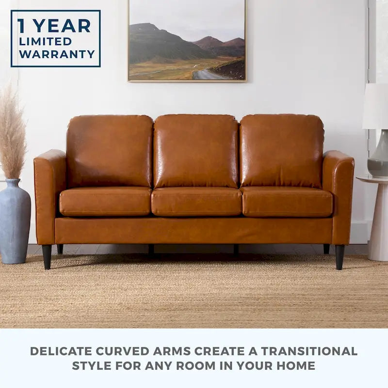 Canapé 73 po avec accoudoirs incurvés et rembourrés