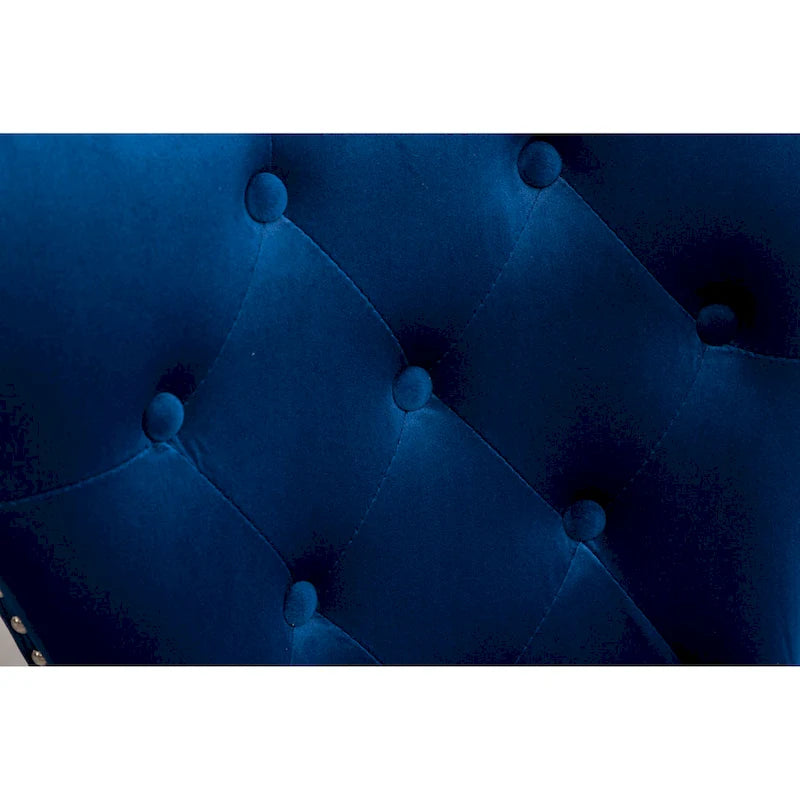 Chaise en velours capitonné (Lot de 2)