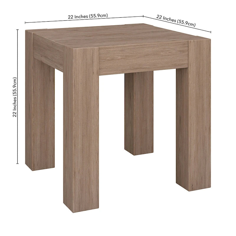 Table d'appoint carrée de 22 po de large - 22 po de large