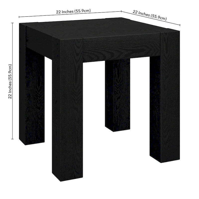 Table d'appoint carrée de 22 po de large - 22 po de large
