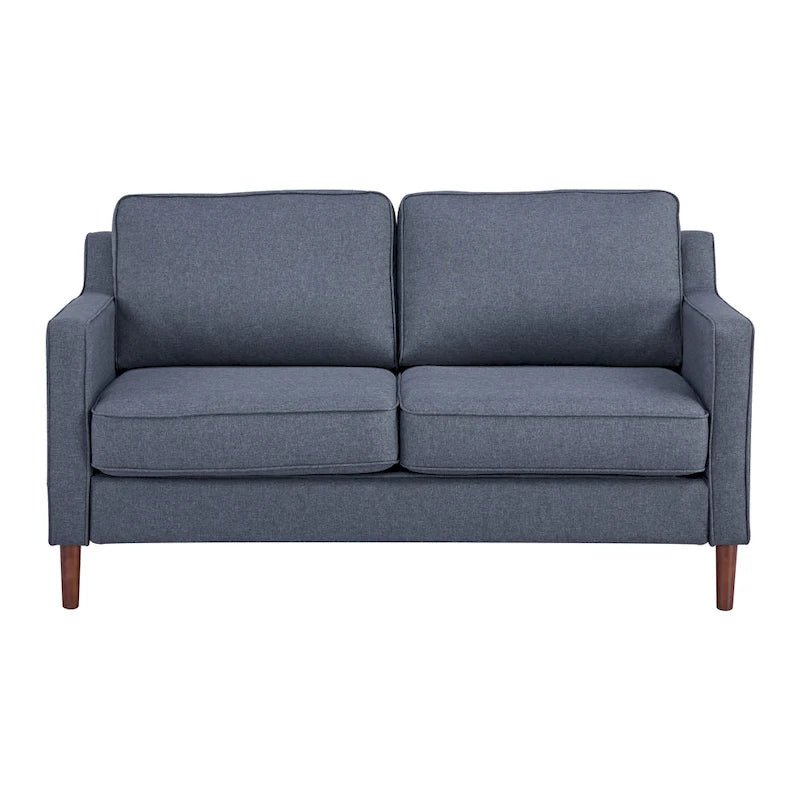 Canapé Loveseat Moderne, Tissu Effet Lin / Canapé en Cuir Végétalien - N/A