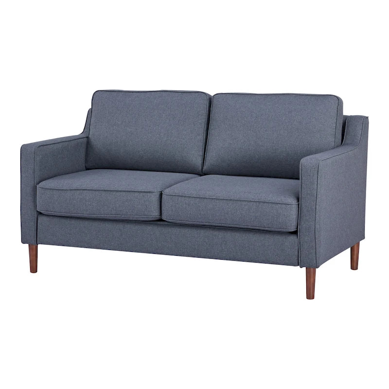Canapé Loveseat Moderne, Tissu Effet Lin / Canapé en Cuir Végétalien - N/A