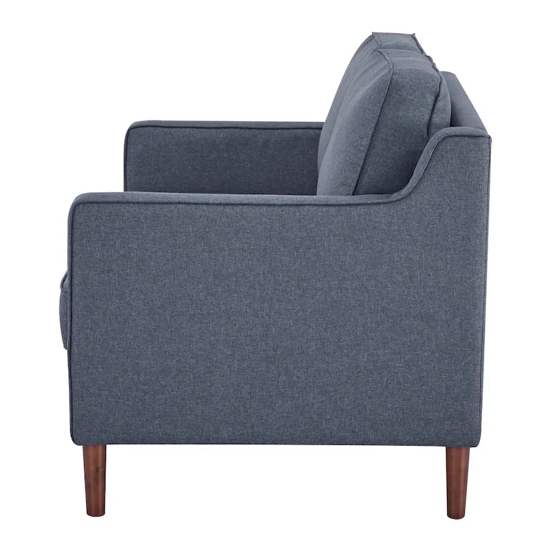 Canapé Loveseat Moderne, Tissu Effet Lin / Canapé en Cuir Végétalien - N/A