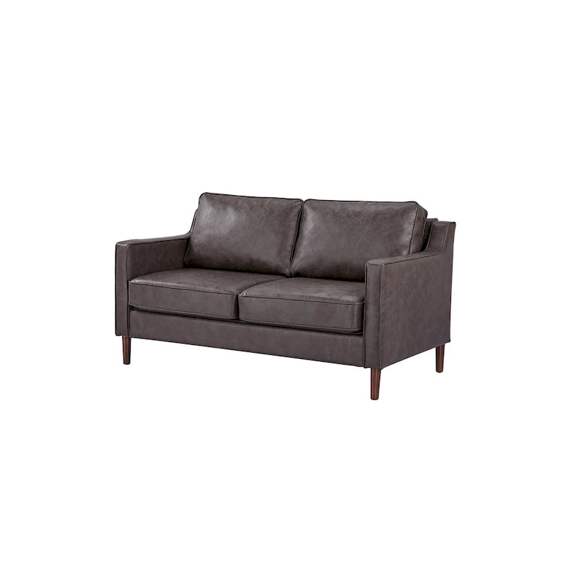 Canapé Loveseat Moderne, Tissu Effet Lin / Canapé en Cuir Végétalien - N/A