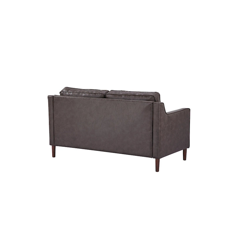 Canapé Loveseat Moderne, Tissu Effet Lin / Canapé en Cuir Végétalien - N/A