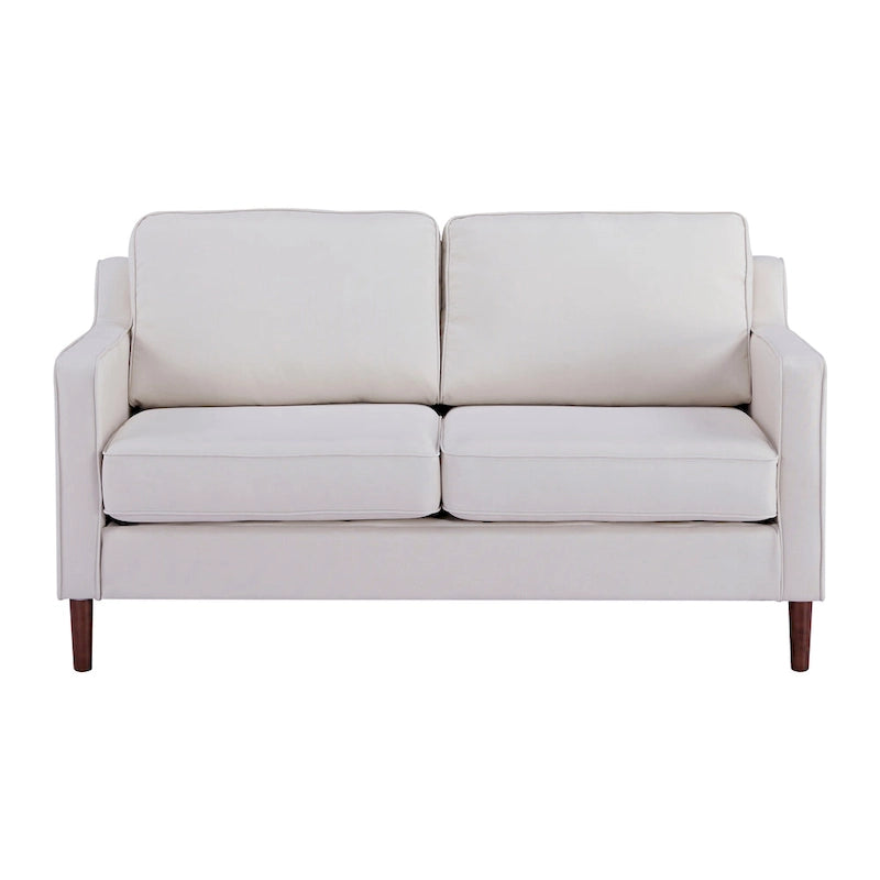 Canapé Loveseat Moderne, Tissu Effet Lin / Canapé en Cuir Végétalien - N/A